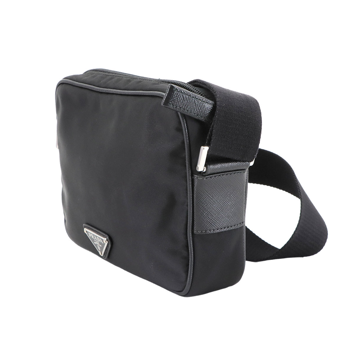 Shoulder Bag Nylon Leather Black 2VH144 Purse