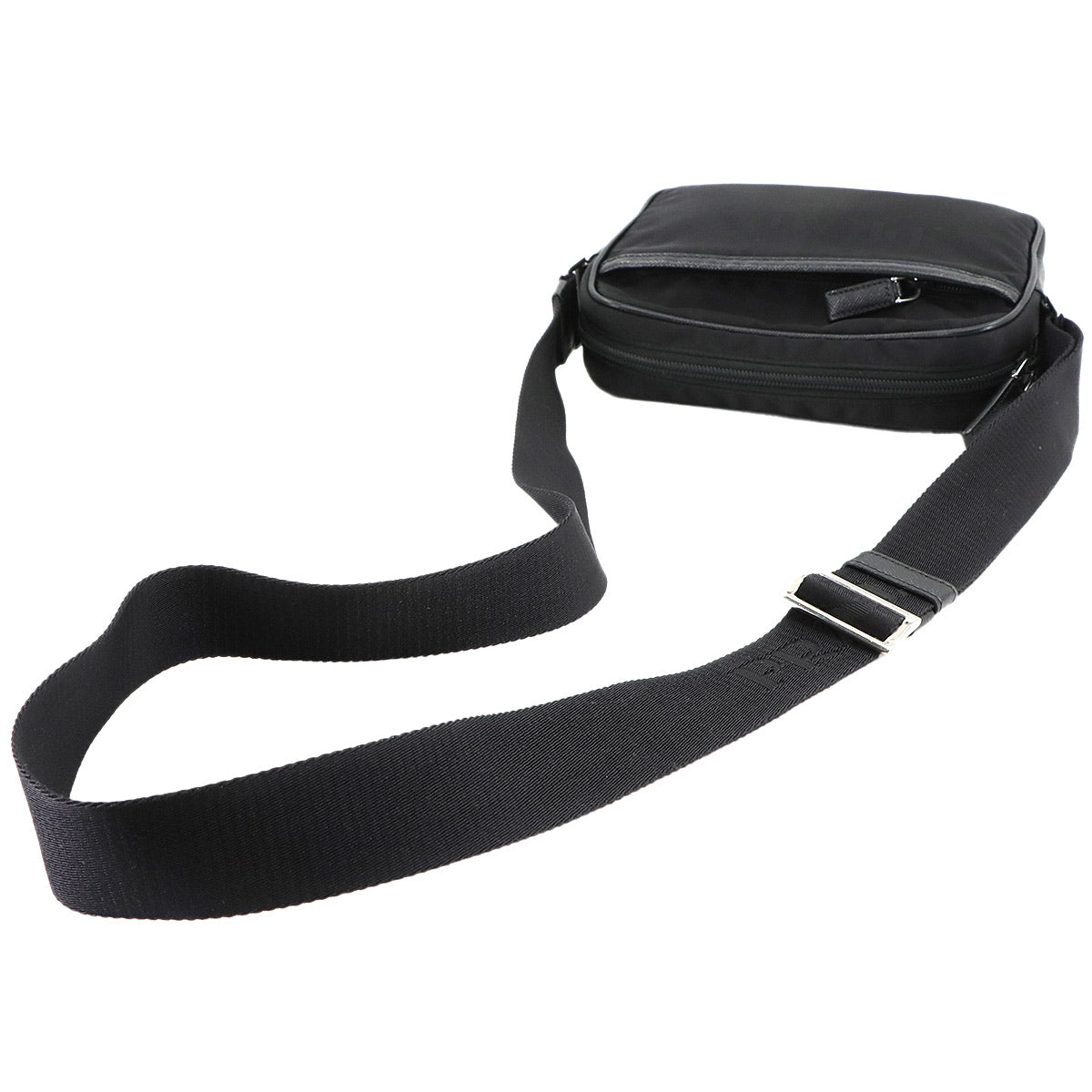 Shoulder Bag Nylon Leather Black 2VH144 Purse