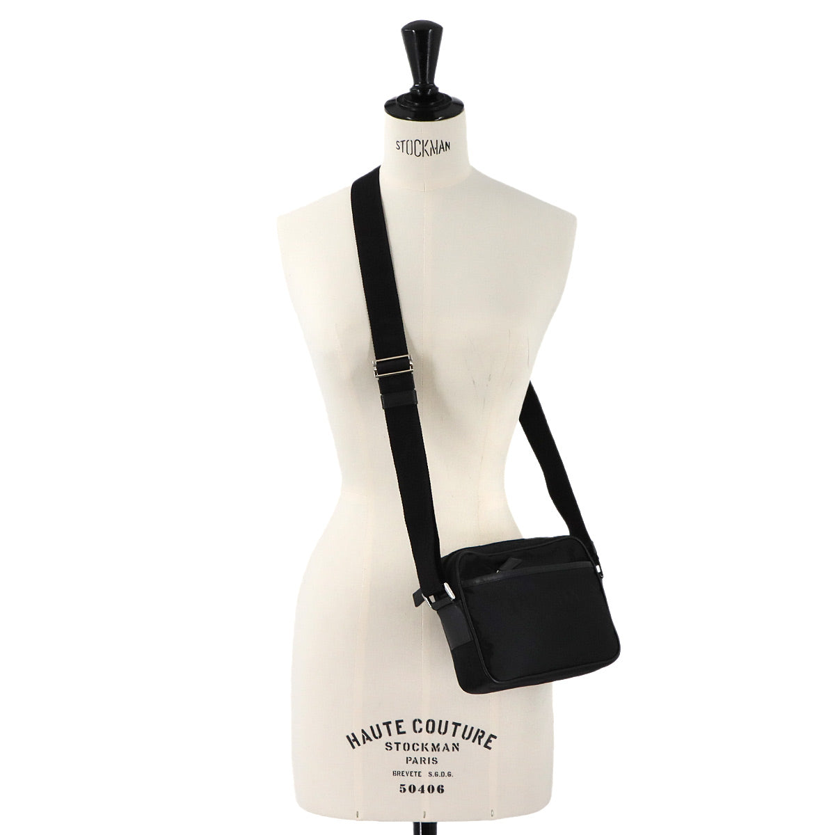 Shoulder Bag Nylon Leather Black 2VH144 Purse