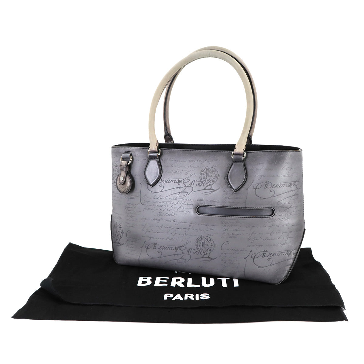 Calligraphy Toujours Mini Neo Tote Bag Grey Purse