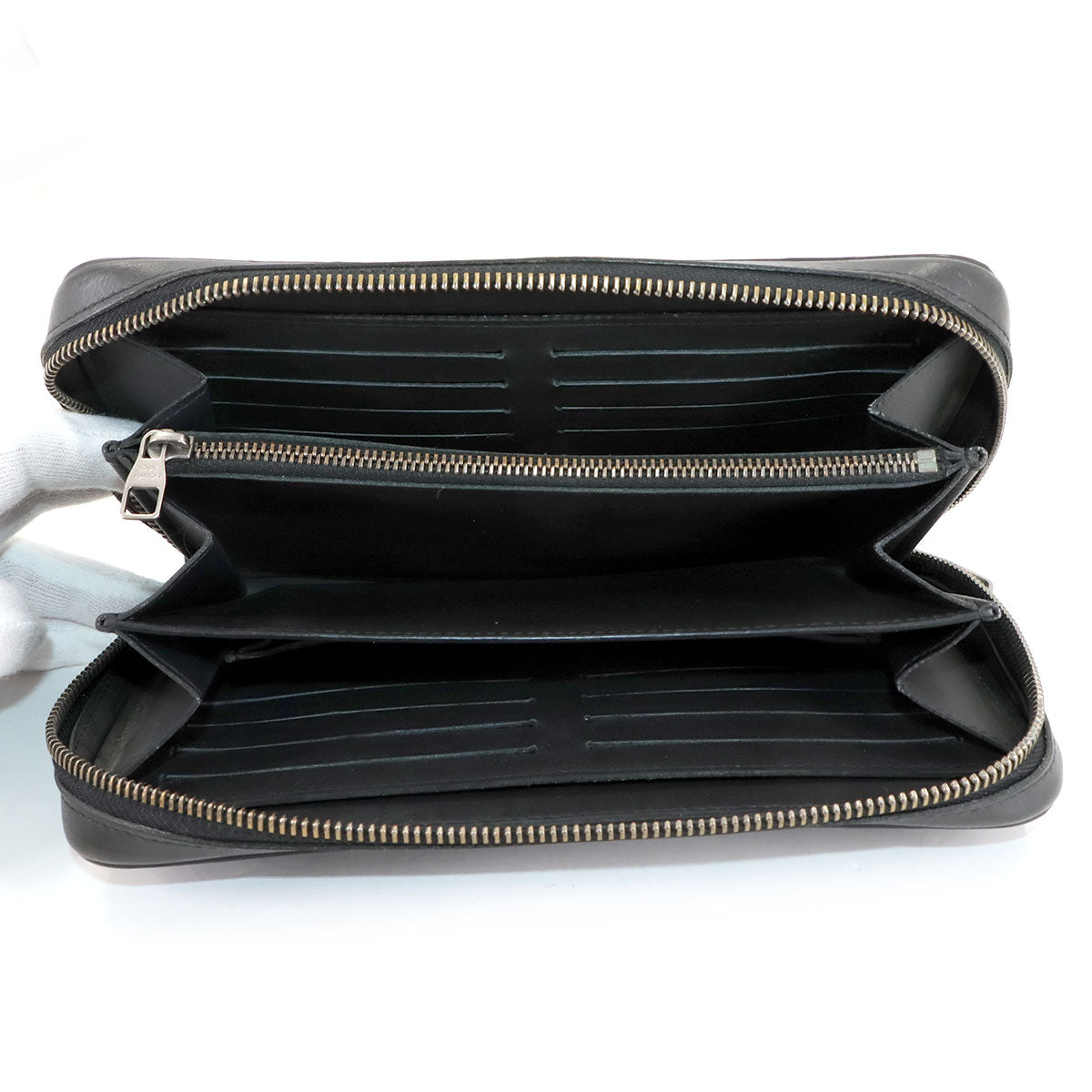 Damier Infini Zippy XL Long Wallet Leather Onyx N61254