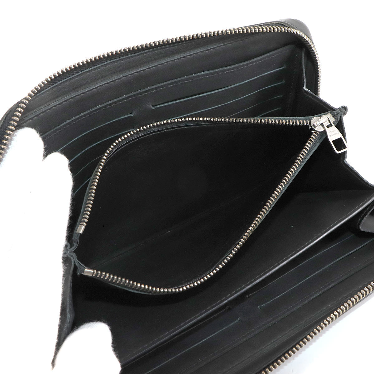 Damier Infini Zippy XL Long Wallet Leather Onyx N61254