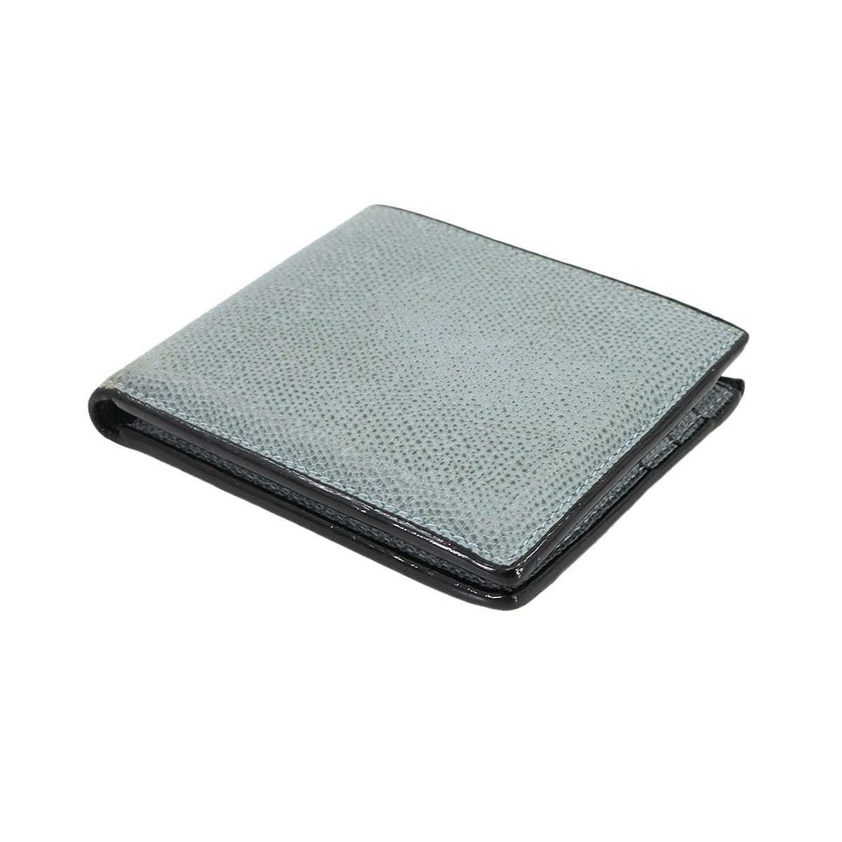 Bi fold Wallet Purse Leather Powder blue