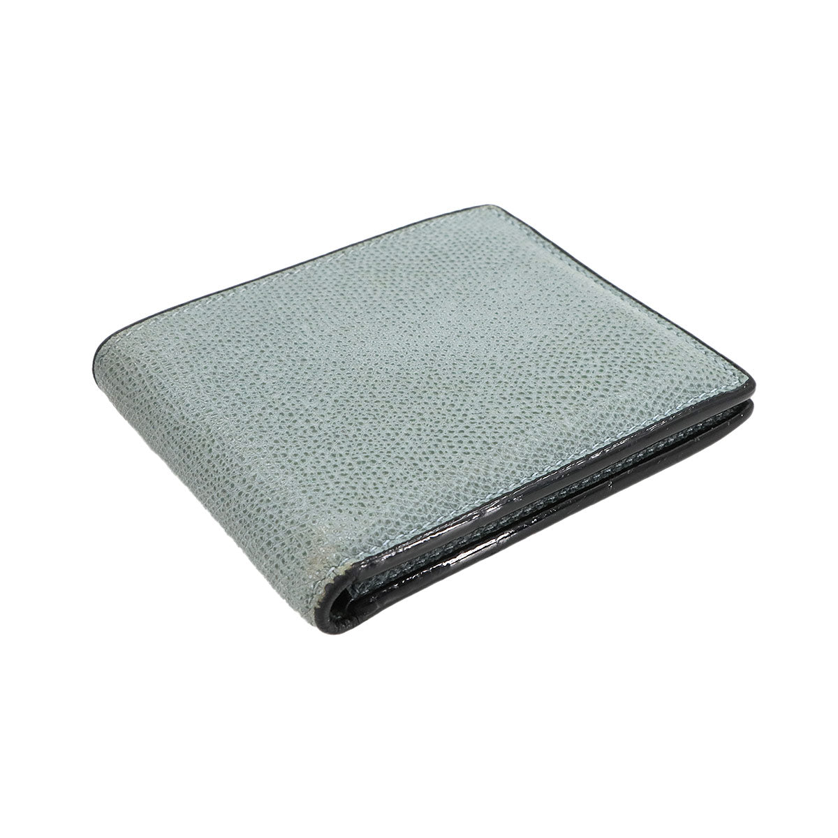 Bi fold Wallet Purse Leather Powder blue