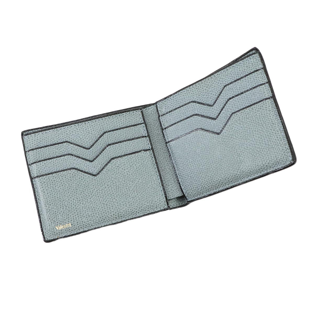 Bi fold Wallet Purse Leather Powder blue