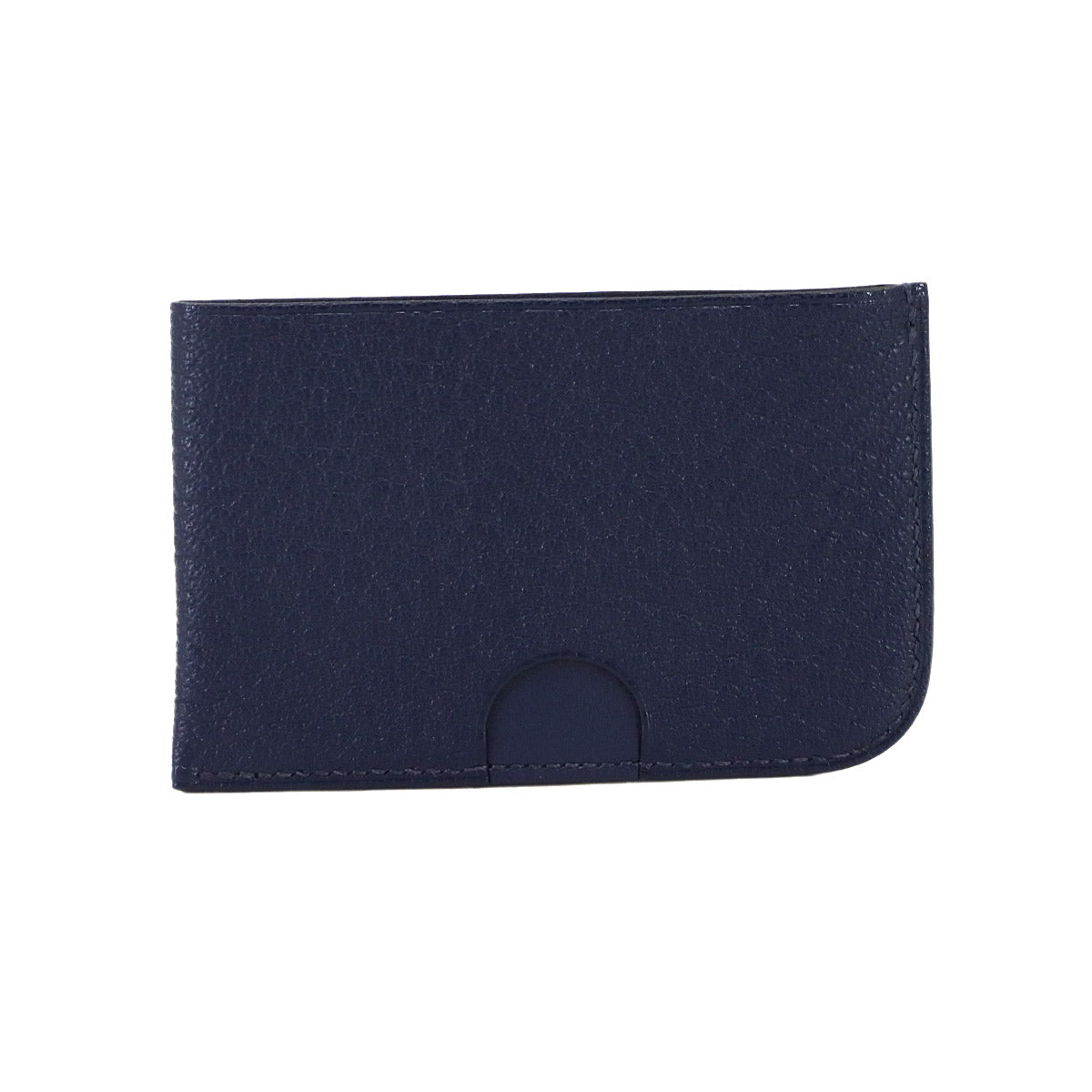 Poisson Card Case Chevre Myzore Bleu Navy Bleu Zephyr