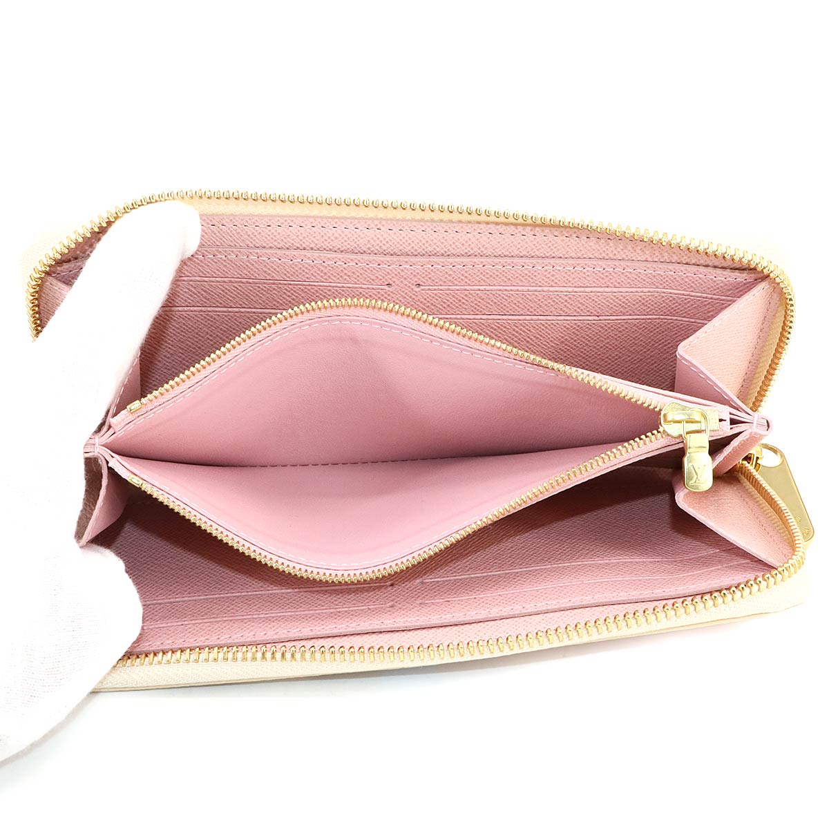 Damier Azur Clemence Wallet Rose Ballerine N60109