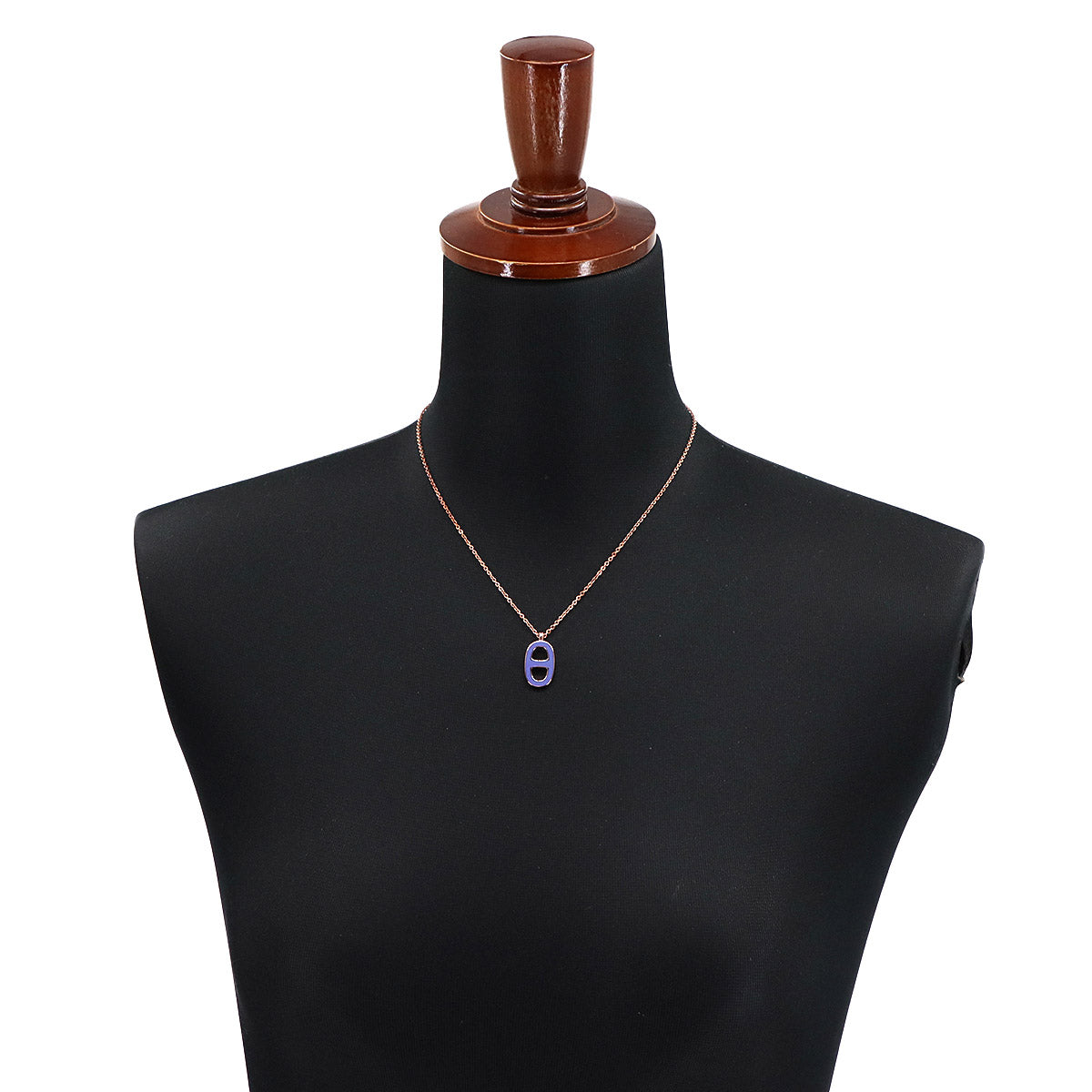 Iliad Chain Necklace Blue Pink gold Accessory