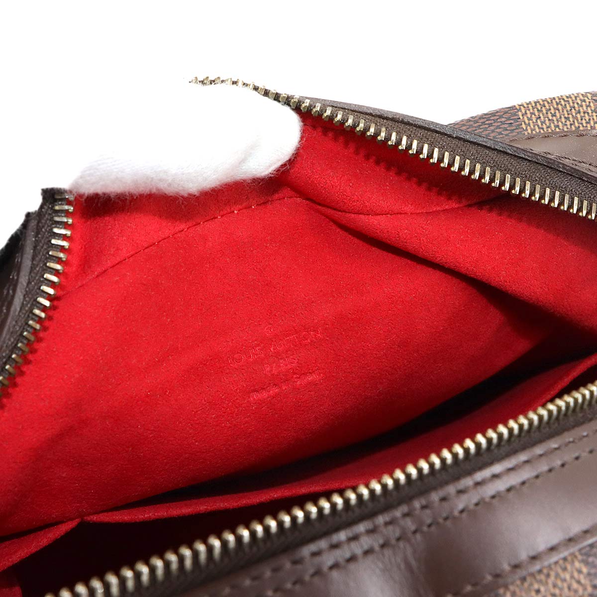 Damier Duomo Hand Bag Ebene Brown N60008 Purse