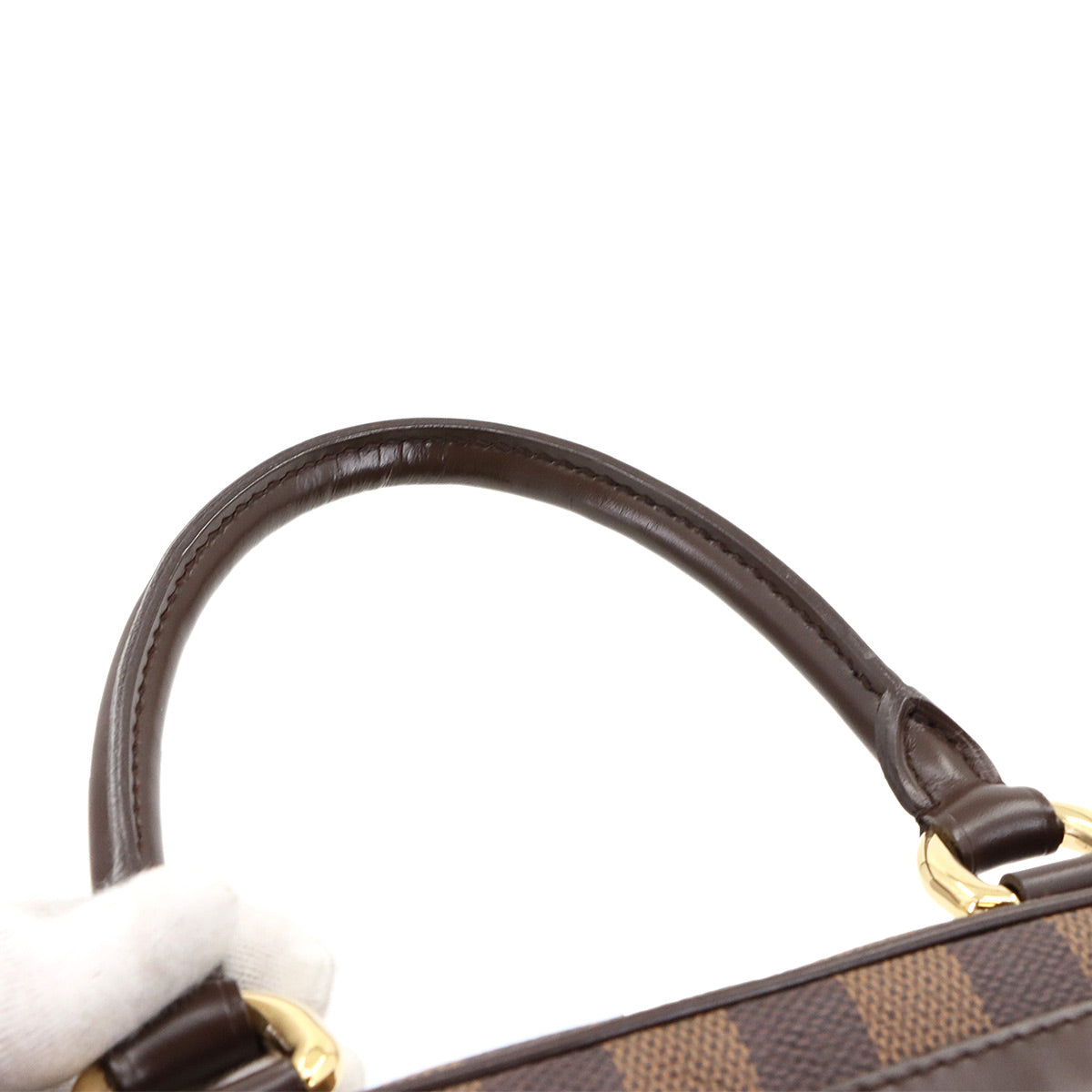 Damier Duomo Hand Bag Ebene Brown N60008 Purse