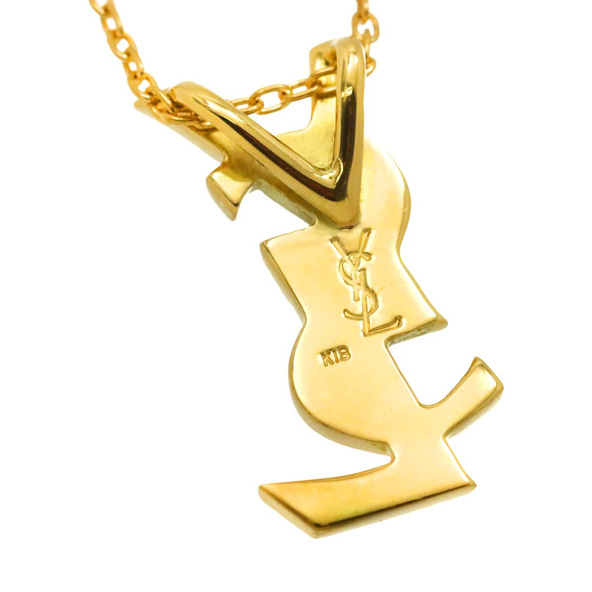 Yves Saint Laurent Necklace 18K K18 Yellow Gold 750