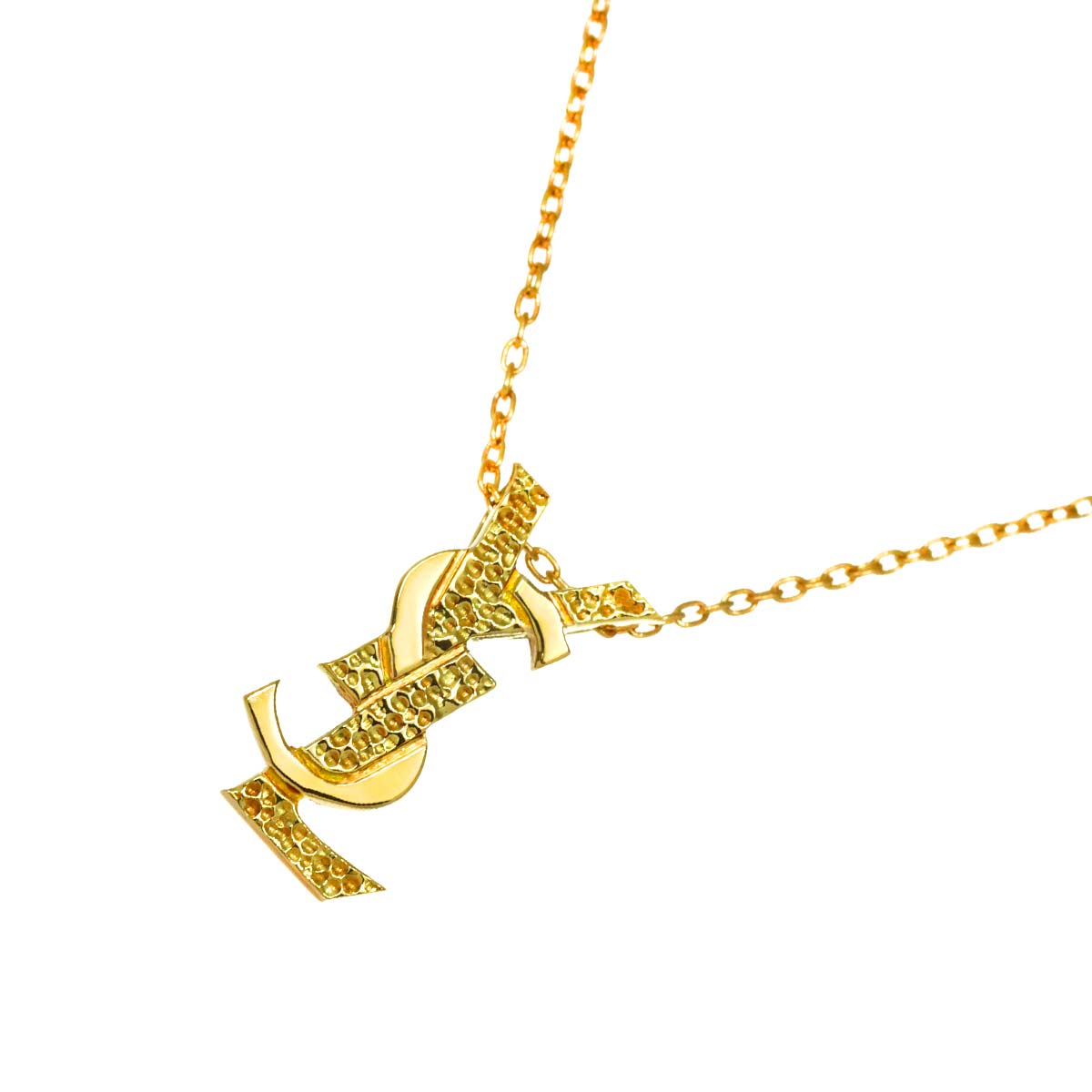Yves Saint Laurent Necklace 18K K18 Yellow Gold 750