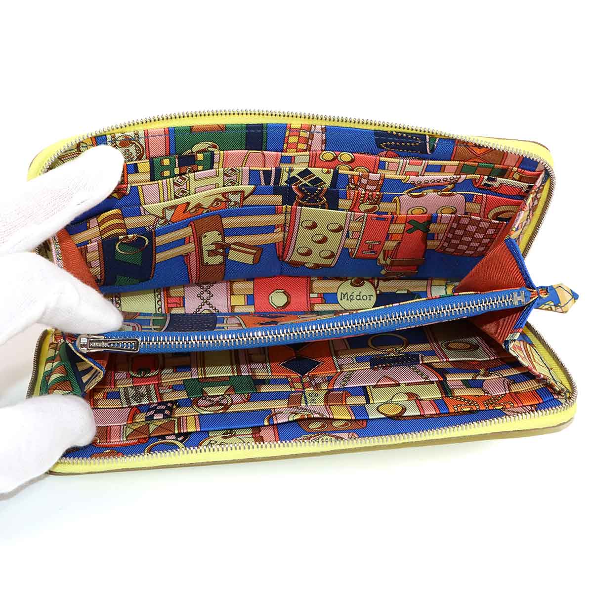 Azapp Long Silkin Long Wallet Epsom Soufre Purse