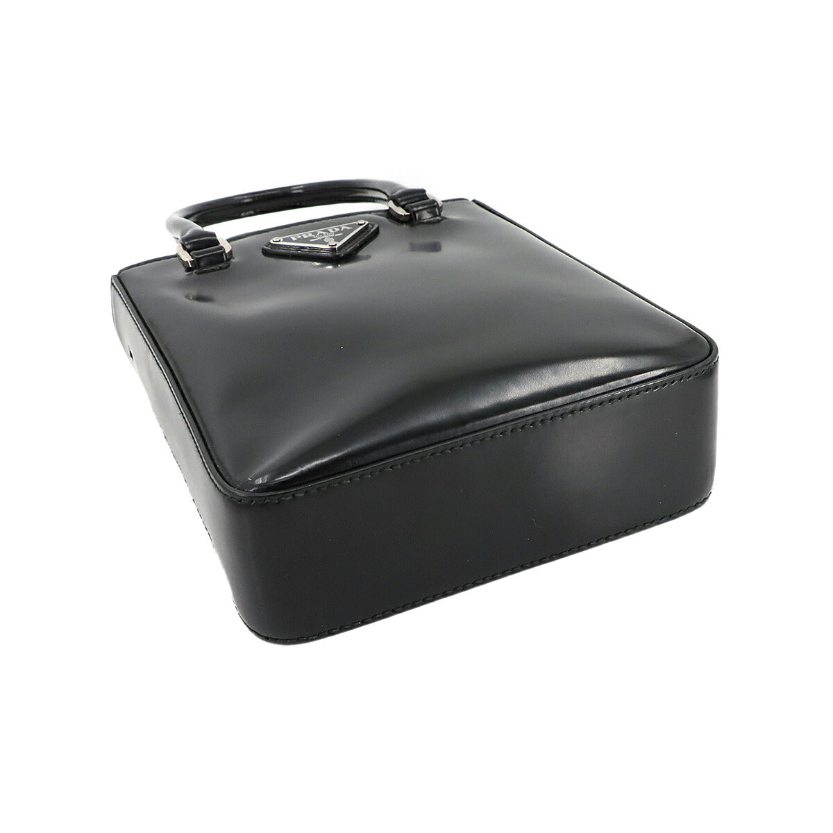 2way Hand Shoulder Bag Leather Black 1BA331 Purse