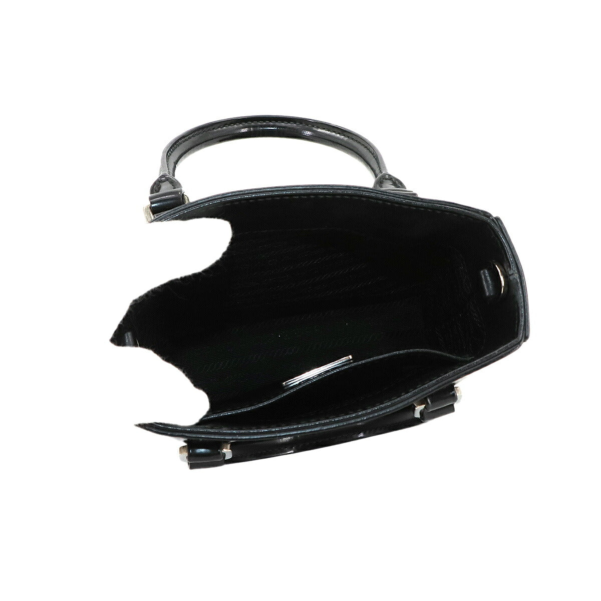 2way Hand Shoulder Bag Leather Black 1BA331 Purse