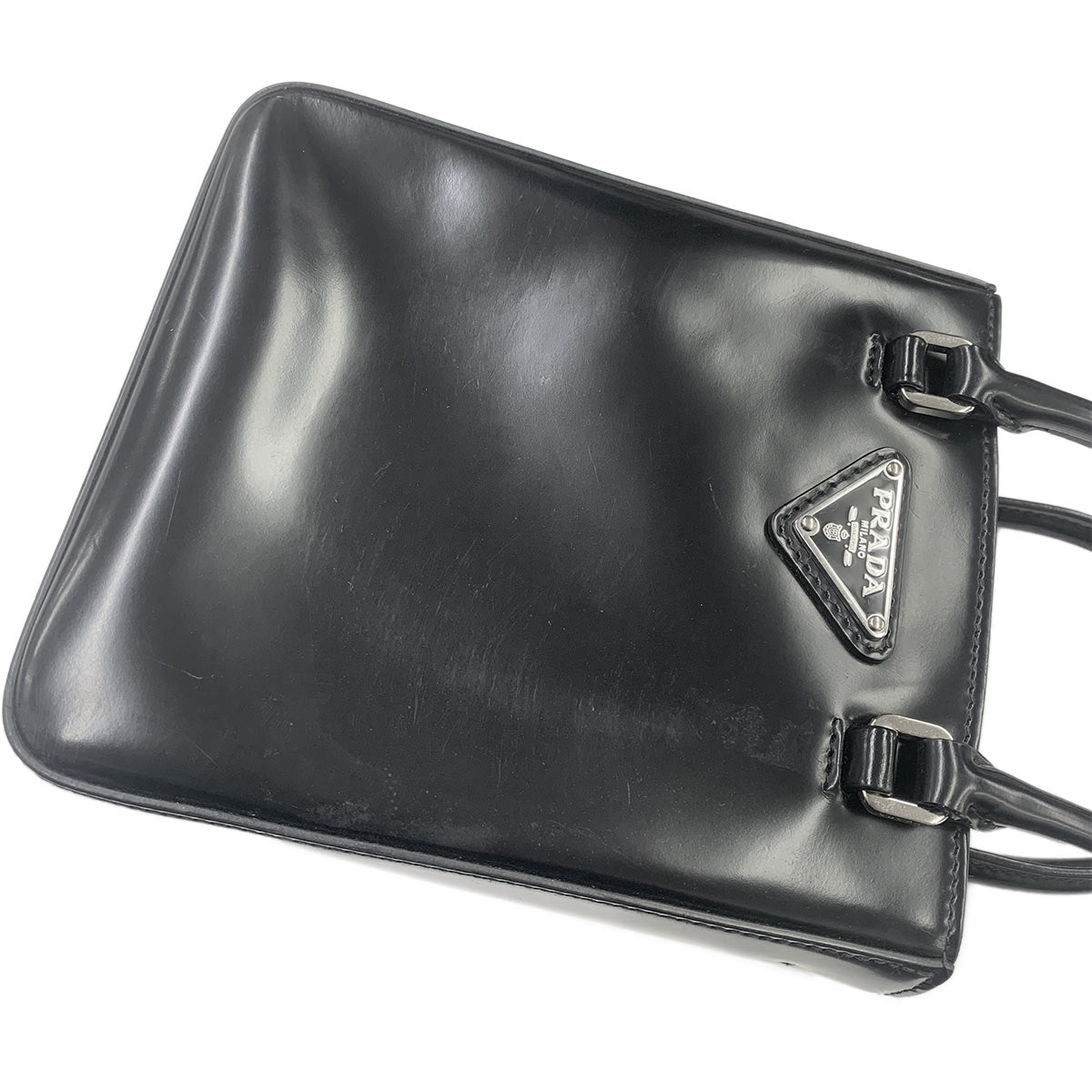 2way Hand Shoulder Bag Leather Black 1BA331 Purse