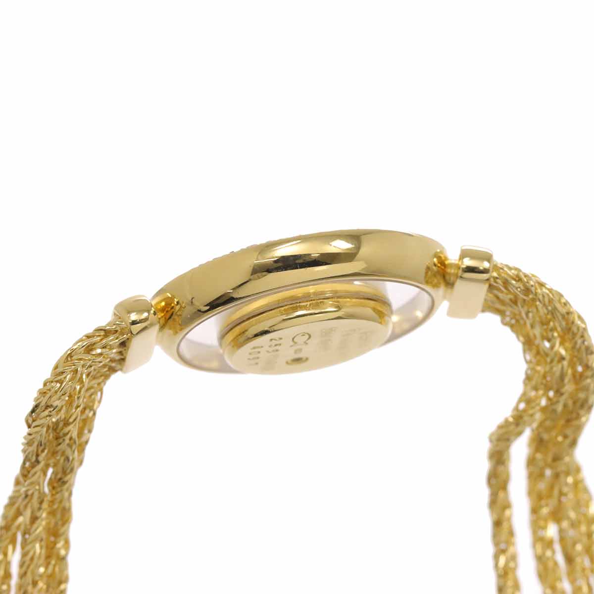 Happy Diamond 750 YG Quartz 5P Diamond Gold Dial Ladies Watch