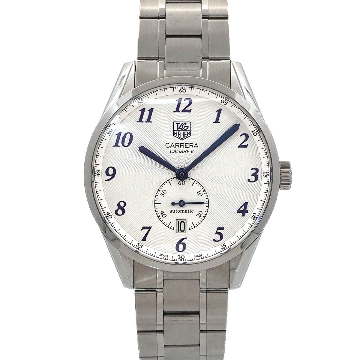 Carrera Caliber 6 WAS2111 Automatic Date Silber Dial Mens