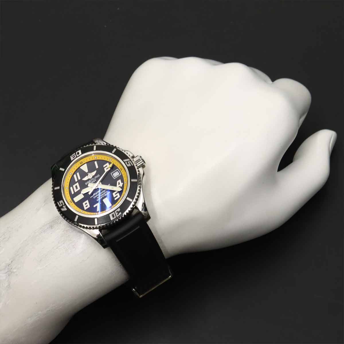 Super Ocean 42 A17364 Date Automatic Black Dial Mens Watch