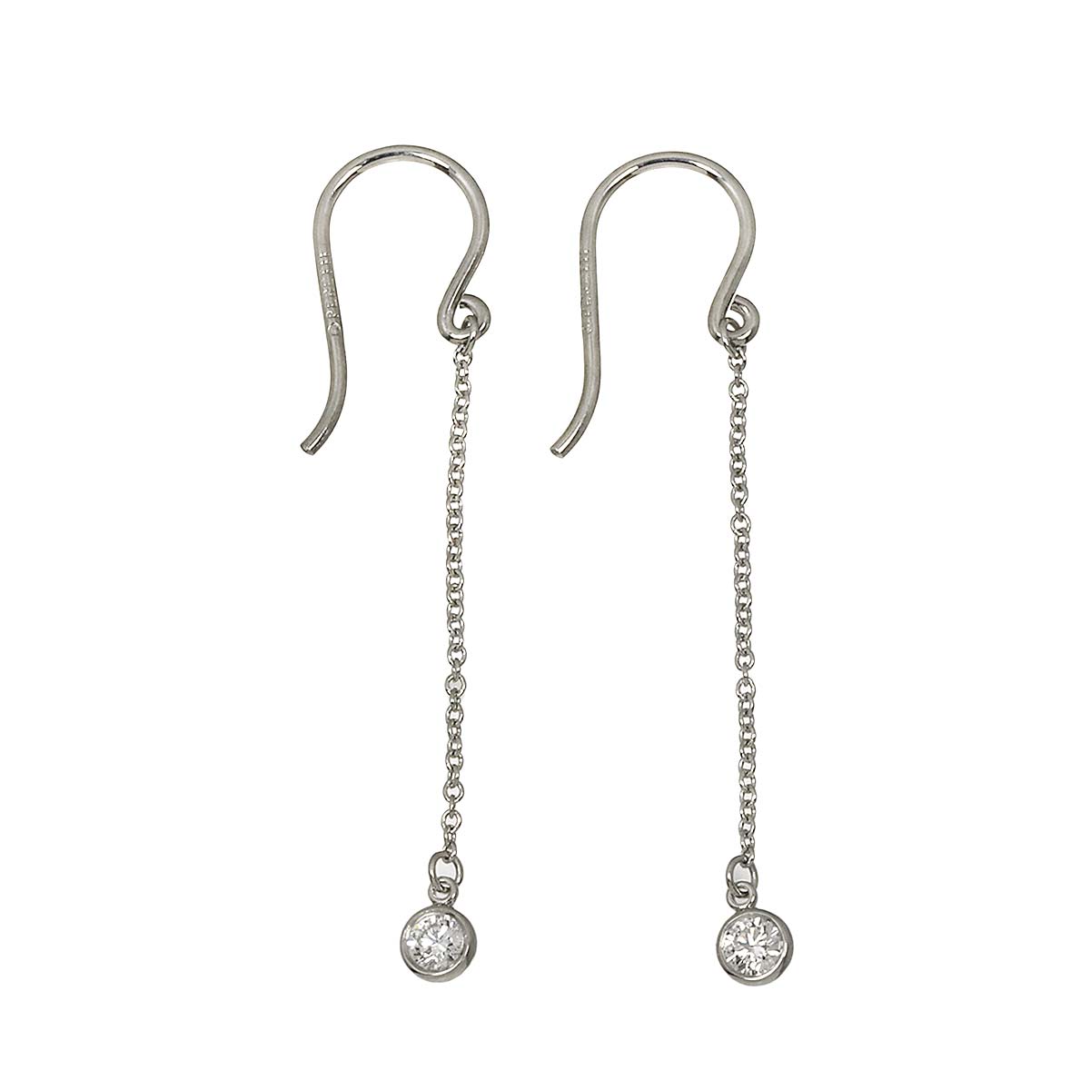 By The Yard Diamond Earrings Pierced Pt