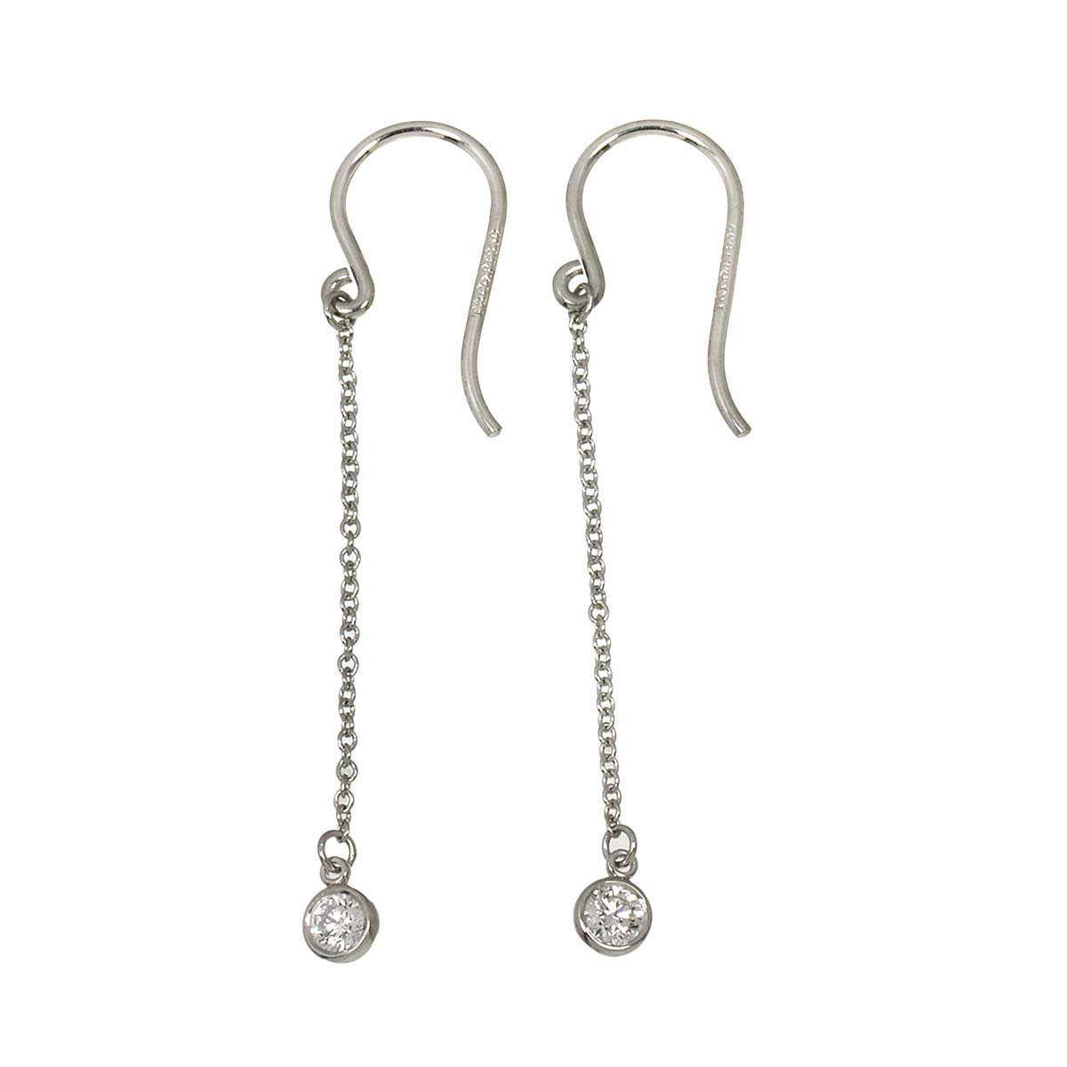 By The Yard Diamond Earrings Pierced Pt