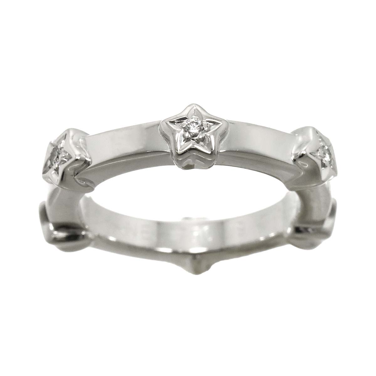 CHANEL Comet Diamond Ring 18K White Gold 750 size49 4.75-5(US)