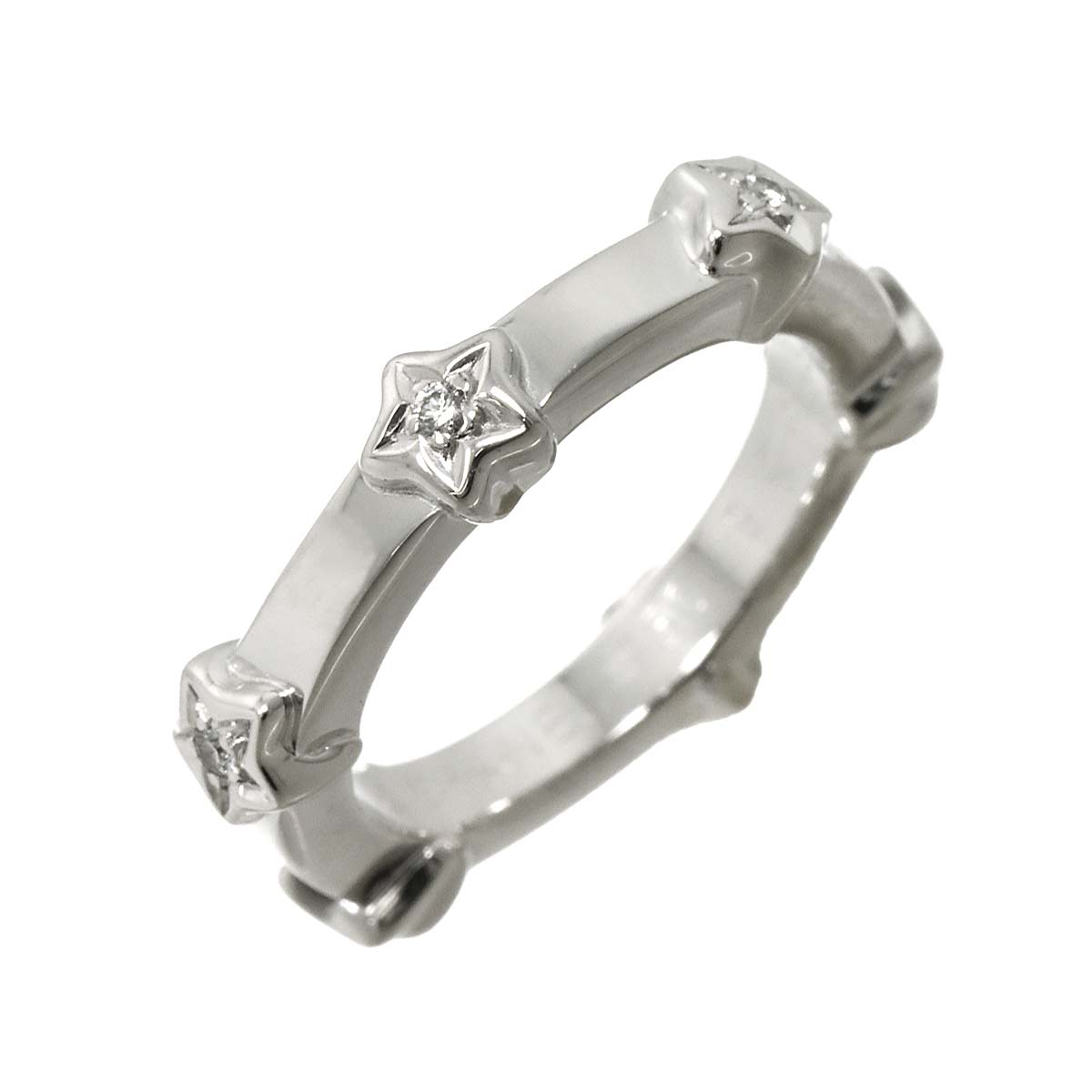 CHANEL Comet Diamond Ring 18K White Gold 750 size49 4.75-5(US)