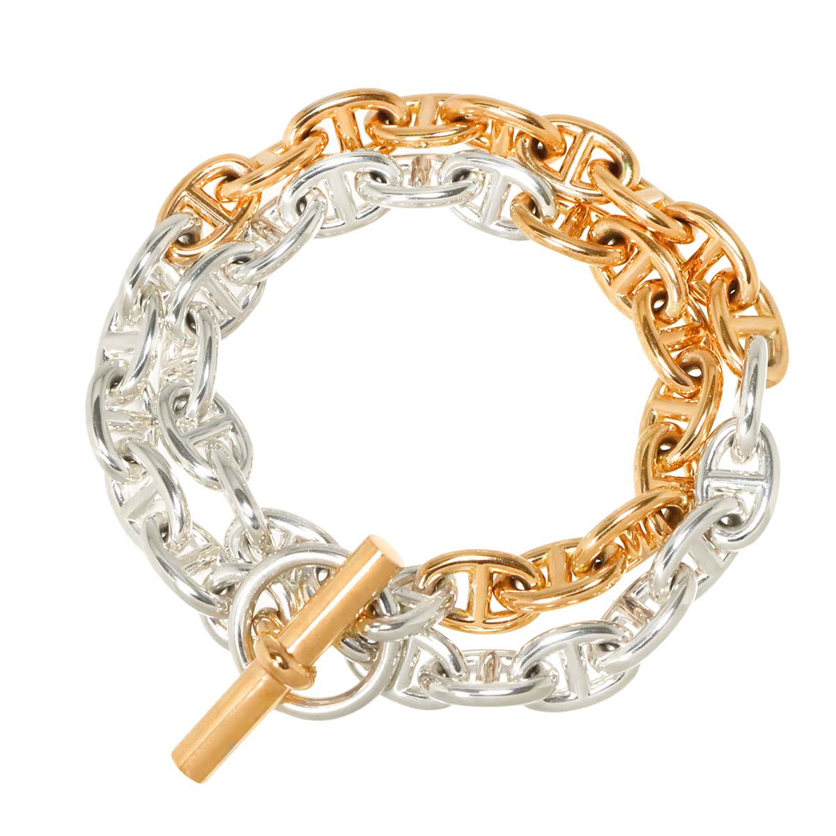 Chaine dancre PM Bracelet Silver 925 18K PG 750