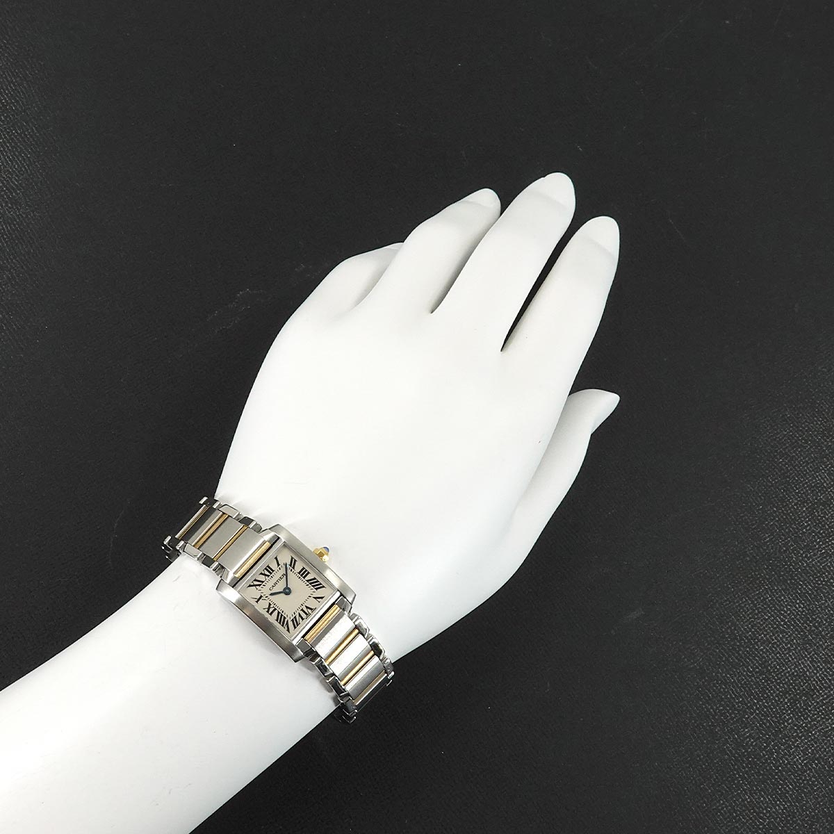 Tank Francaise SM W51007Q4 750 YG Quartz Cream Dial Ladies