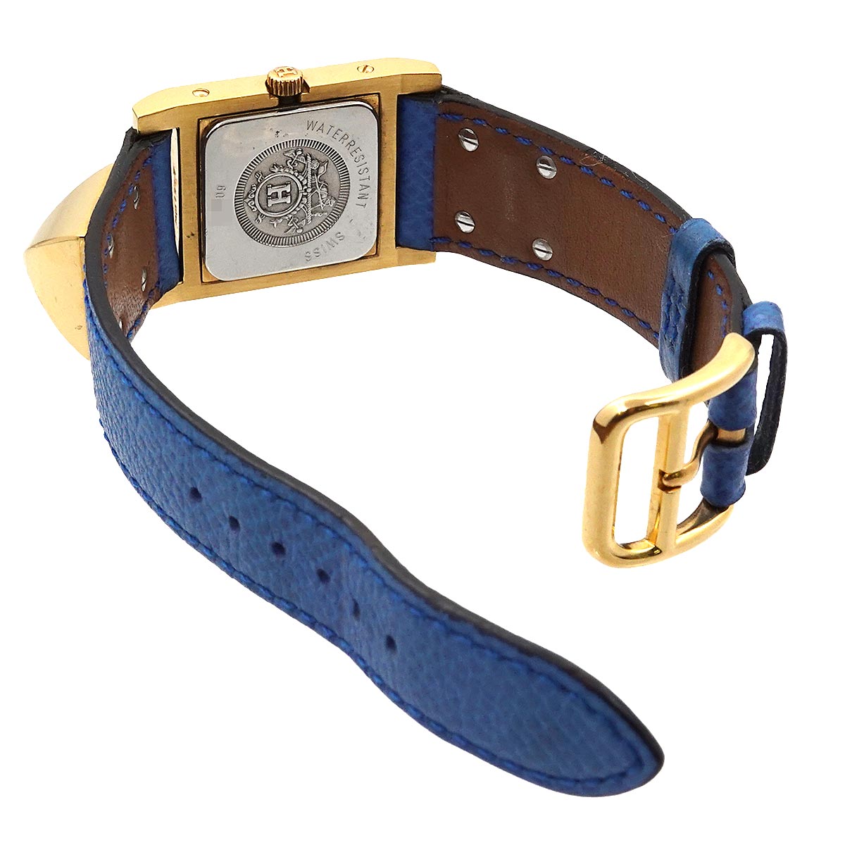 Medor Vintage pyramid Gold studs Quartz White Dial Ladies