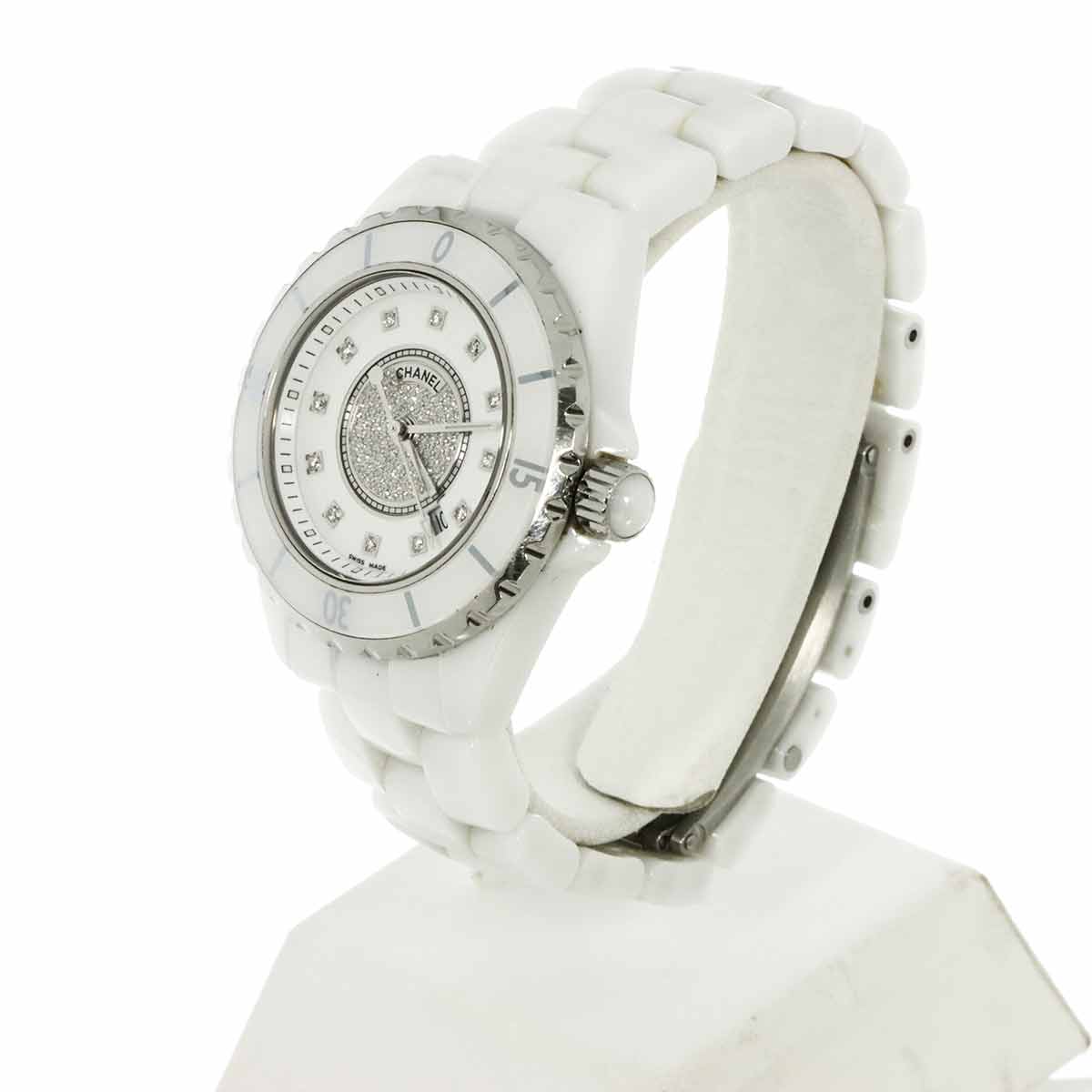 J12 33mm H2123 Quartz Date White Dial Ladies Watch