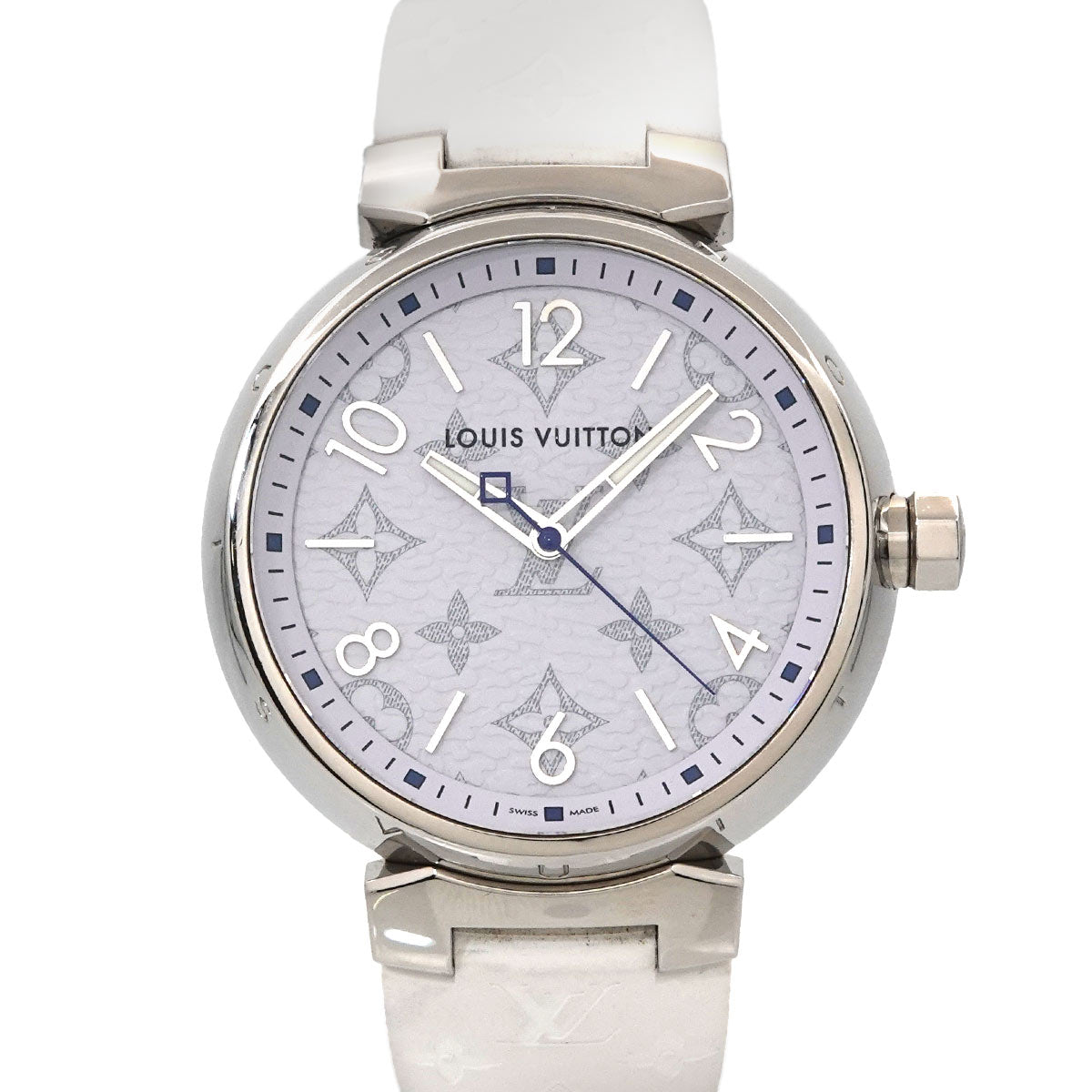 Tambour GM QA114 Quartz Monogram White Dial Mens