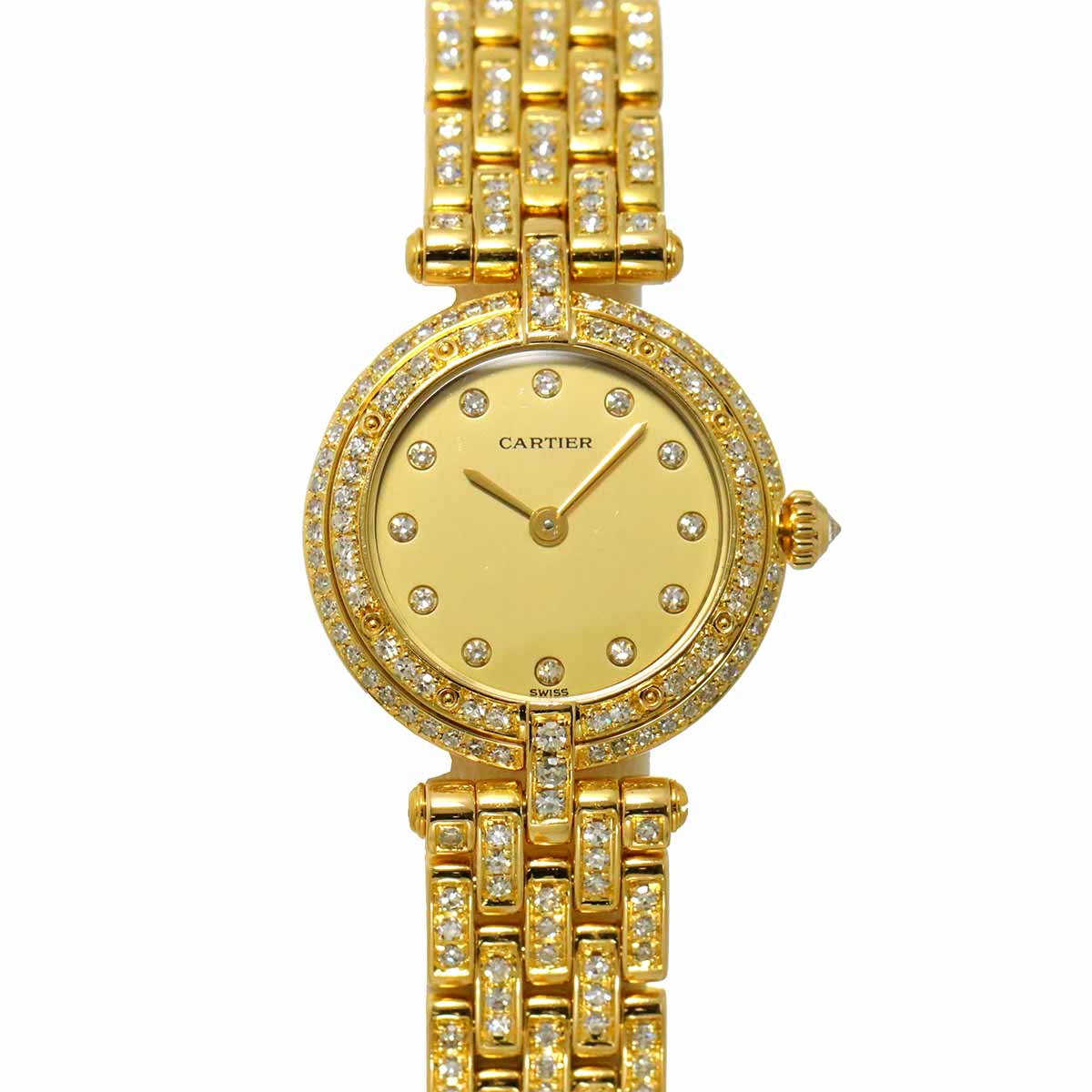 panthere Vendome 750 Gold Diamond Bezel Ladies Watch
