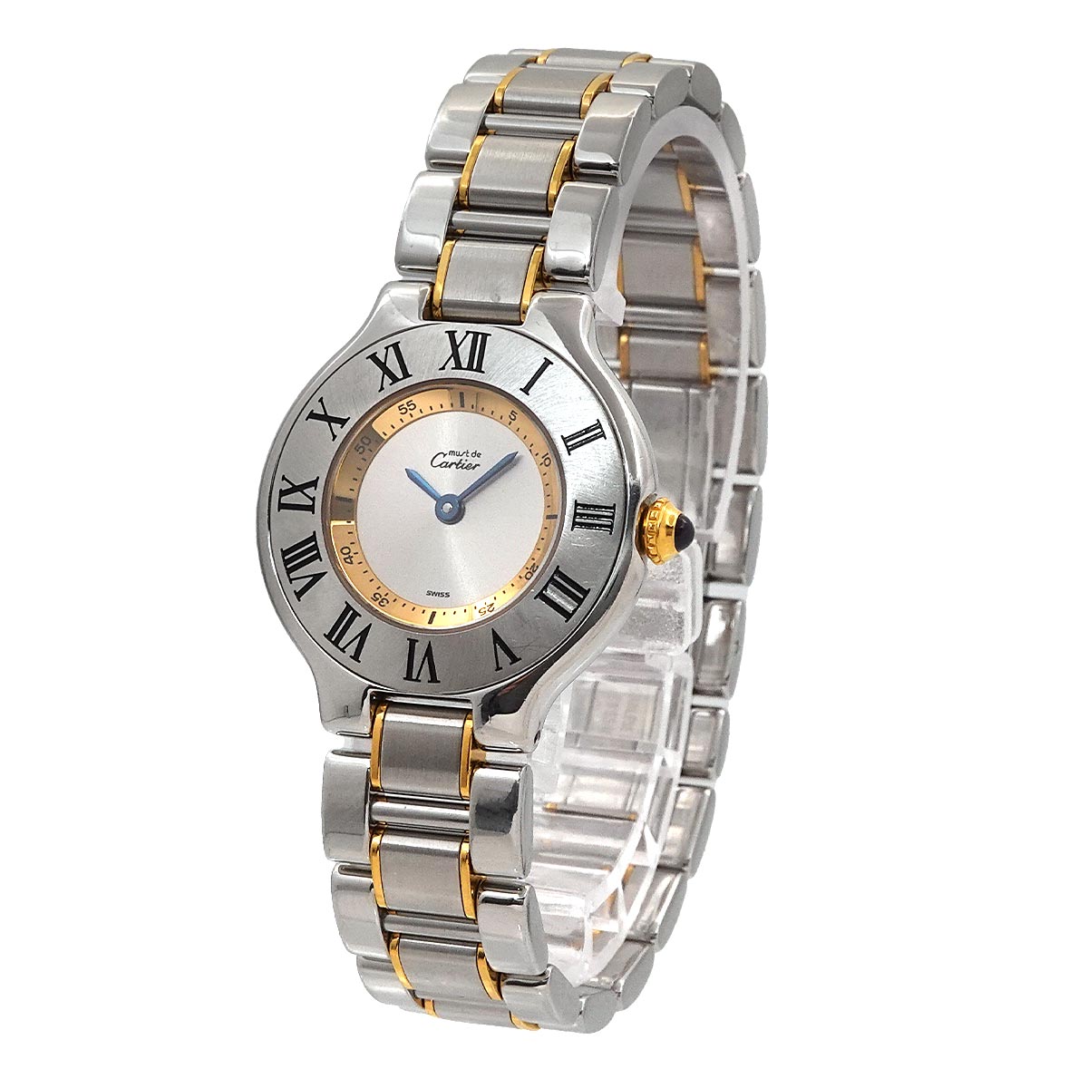 Must 21 Two Tone W10075R6 Quartz Silver Gold Dial Ladies