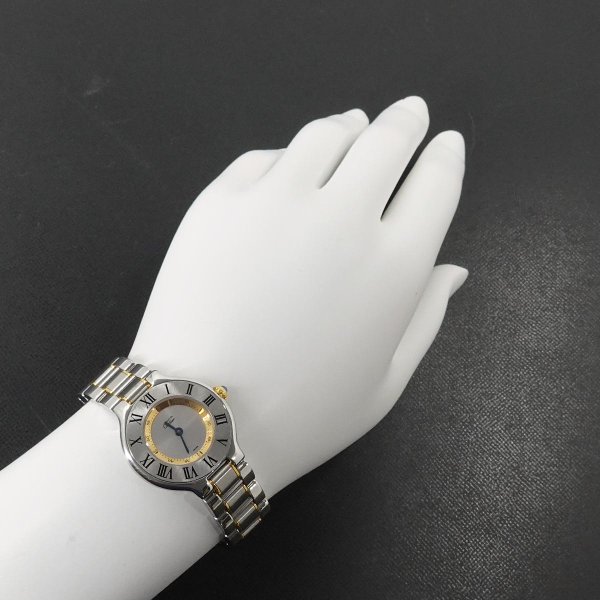 Must 21 Two Tone W10075R6 Quartz Silver Gold Dial Ladies