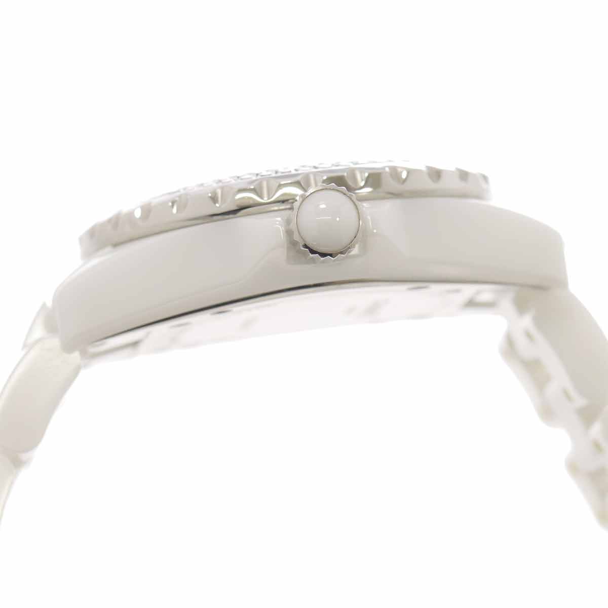 J12 33mm H1630 Bezel Black Diamond Quartz White Dial Ladies