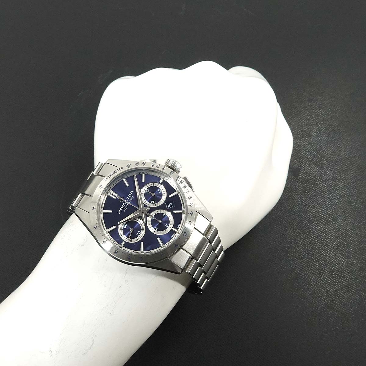 Jazzmaster performer H366160 Chronograph Date Blue Dial Mens