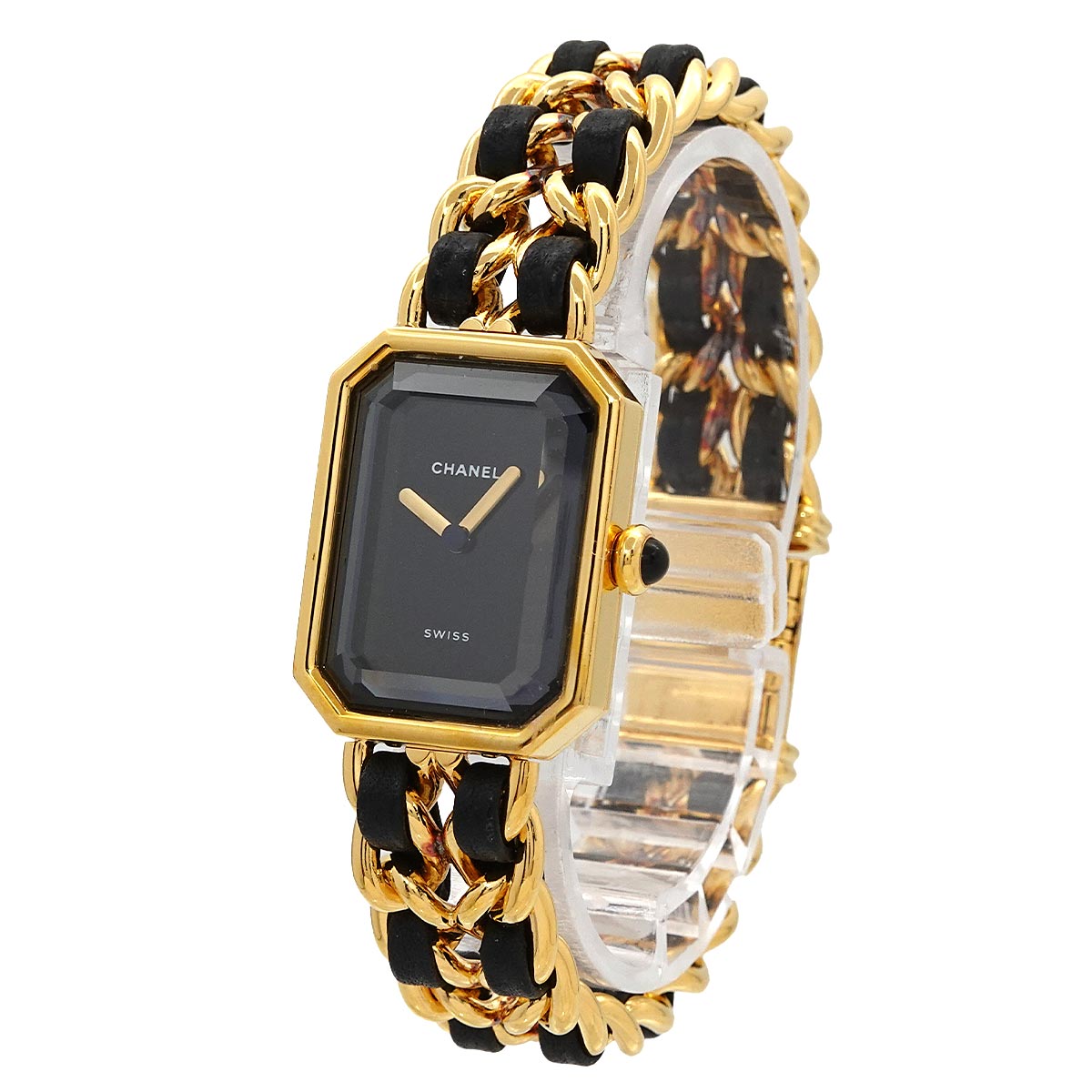 Premiere Size L H0001 Vintage Quartz Black Dial Ladies Watch