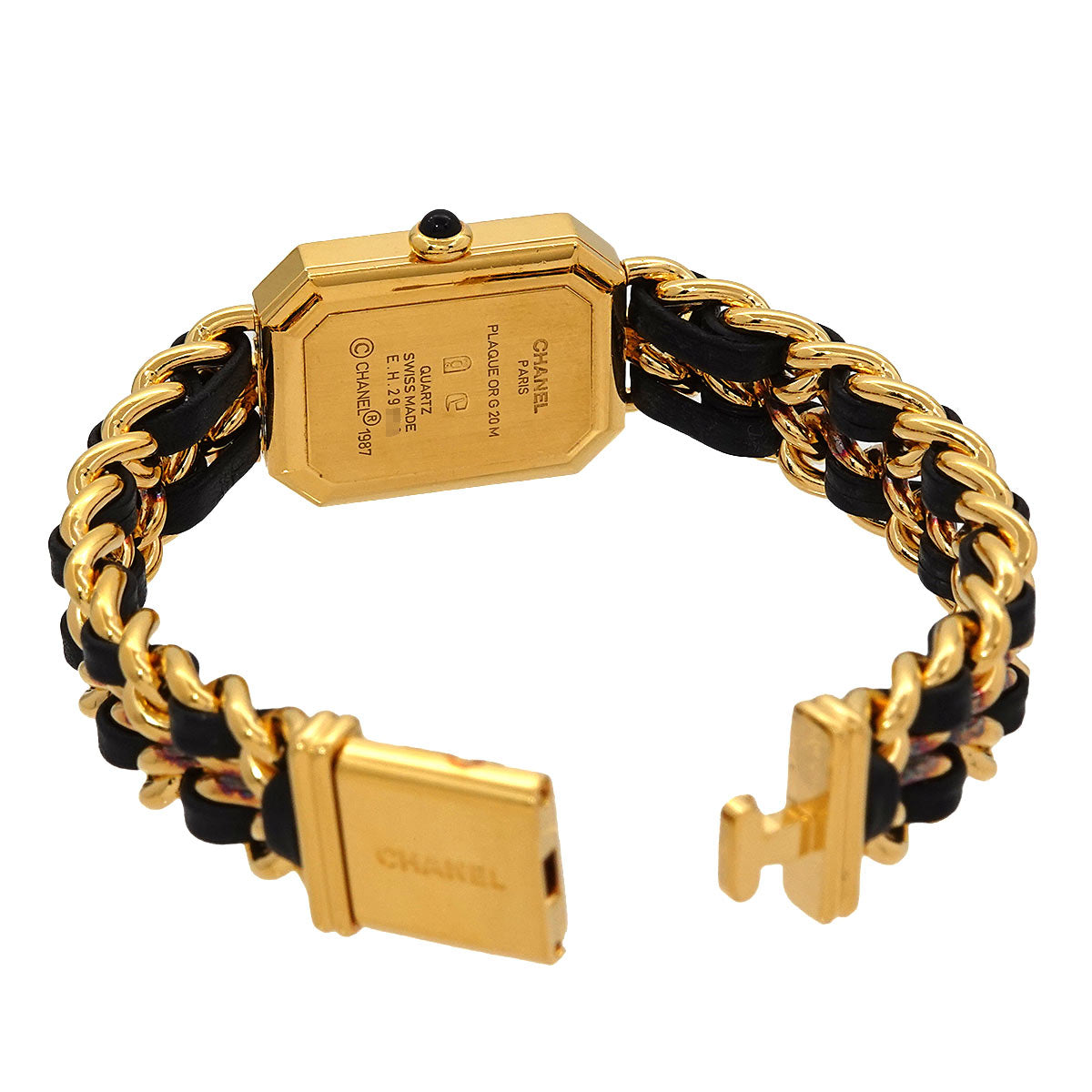 Premiere Size L H0001 Vintage Quartz Black Dial Ladies Watch