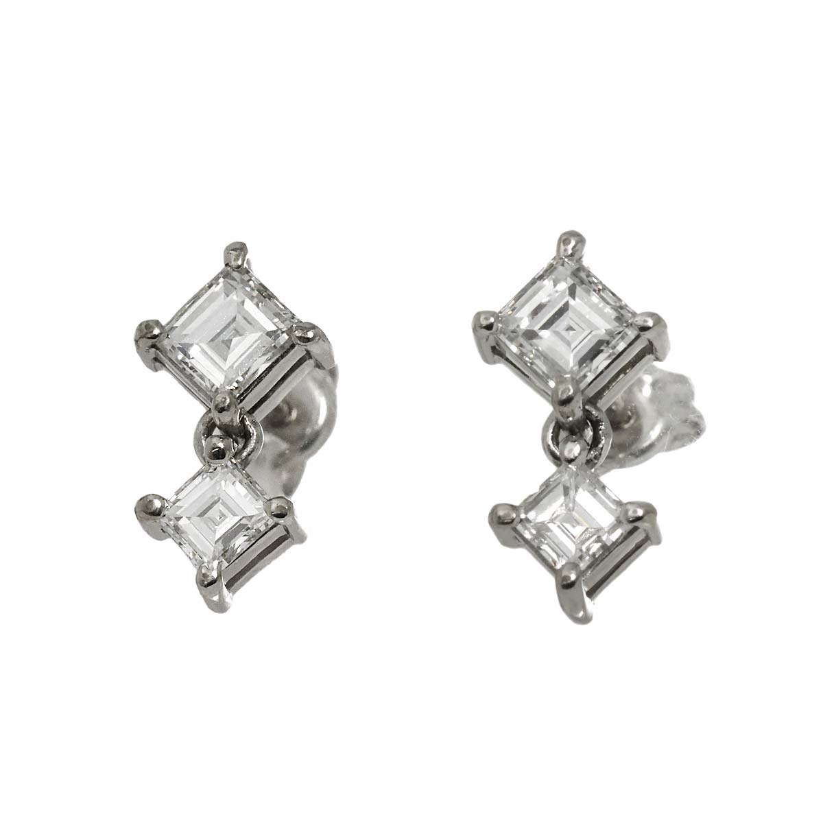 Diamond 1.17ct Earrings Pierced Pt Platinum