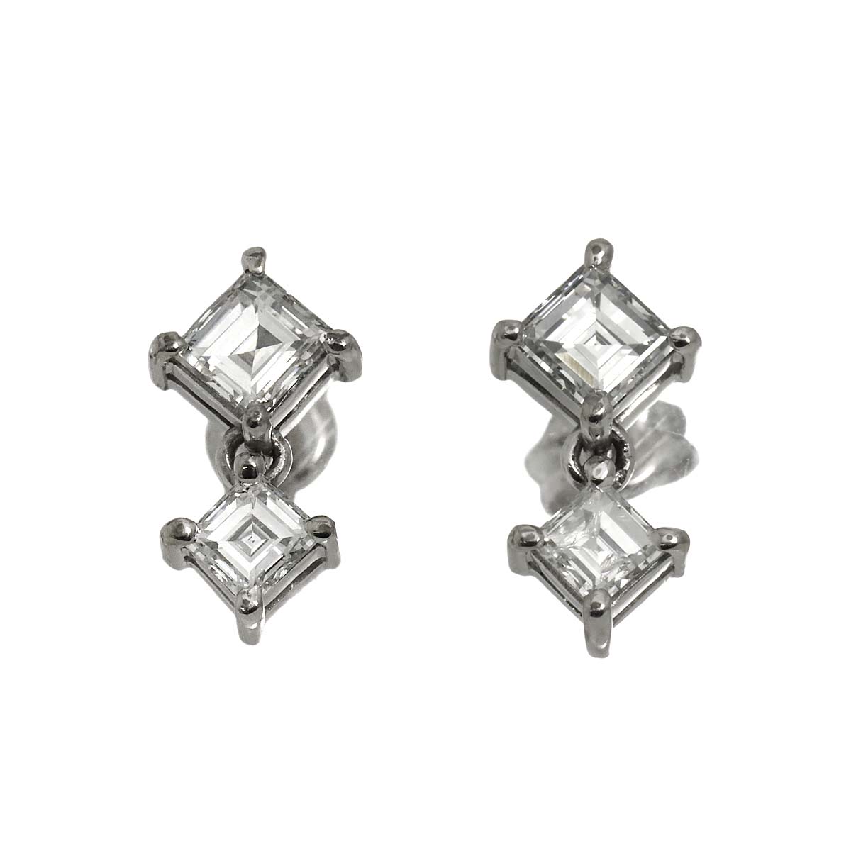 Diamond 1.17ct Earrings Pierced Pt Platinum