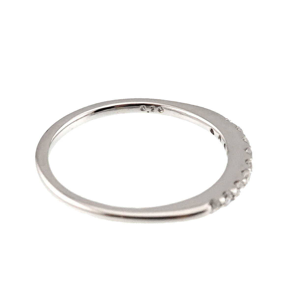 Diamond 0.10ct Ring 18K WG 750 Size4(US)