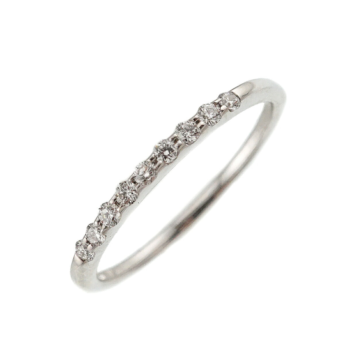 Diamond 0.10ct Ring 18K WG 750 Size4(US)