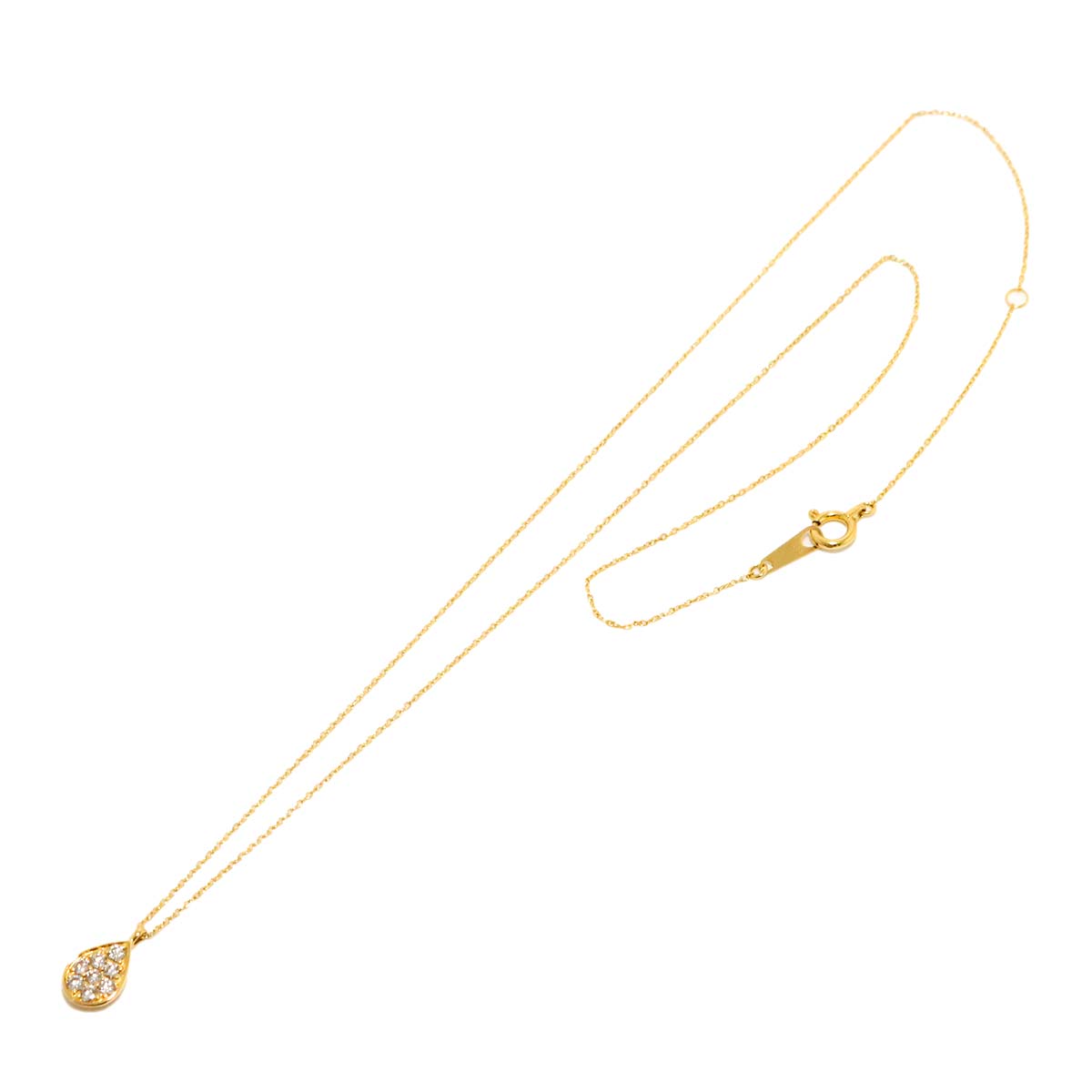 Diamond 0.15ct Necklace 18K YG Yellow Gold 750