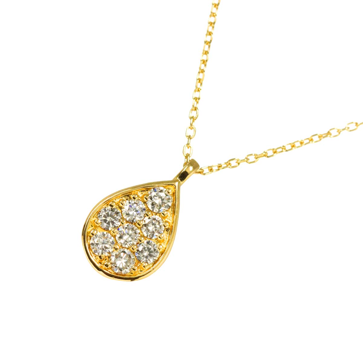 Diamond 0.15ct Necklace 18K YG Yellow Gold 750