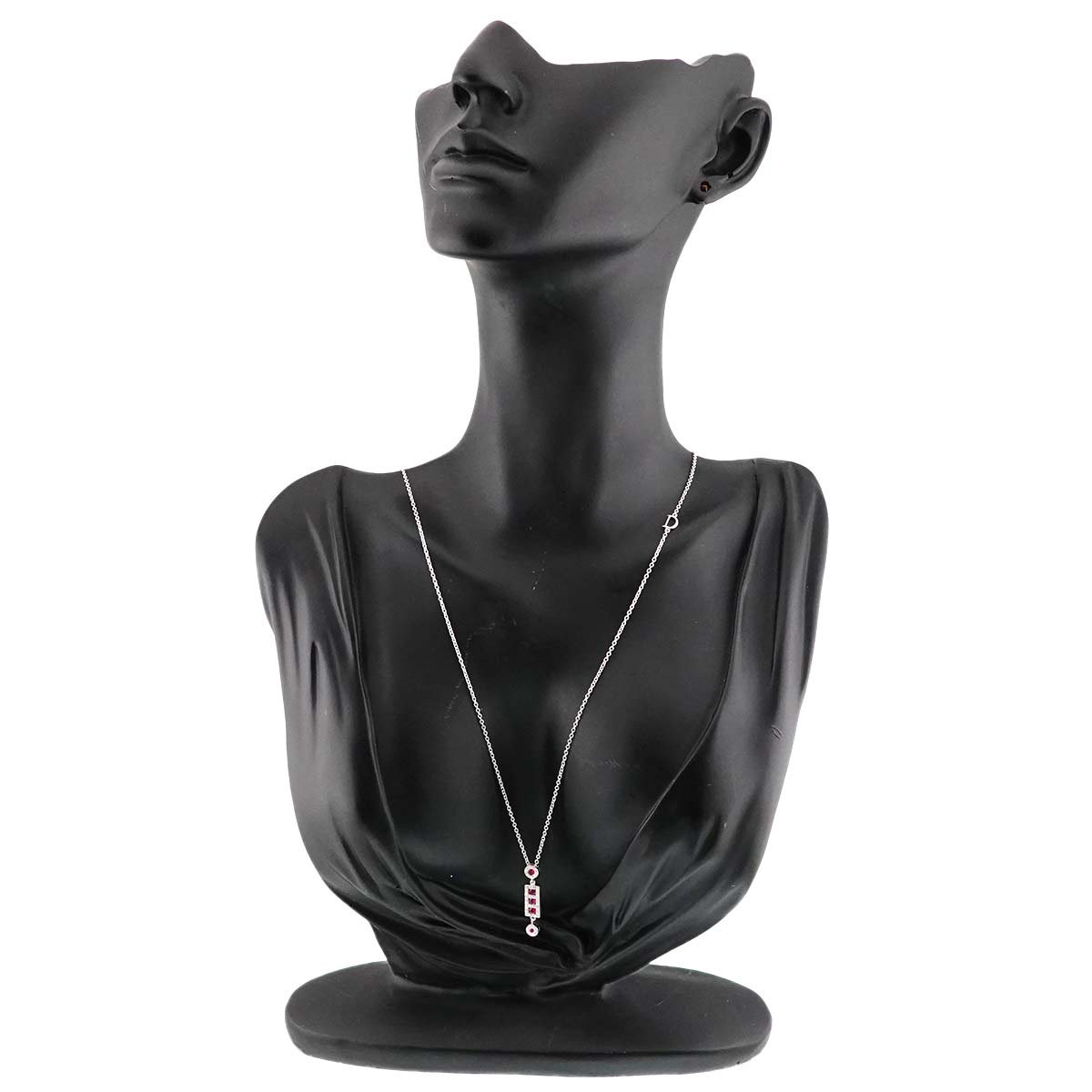 Belle Epoque Ruby Diamond Necklace 18K WG 750