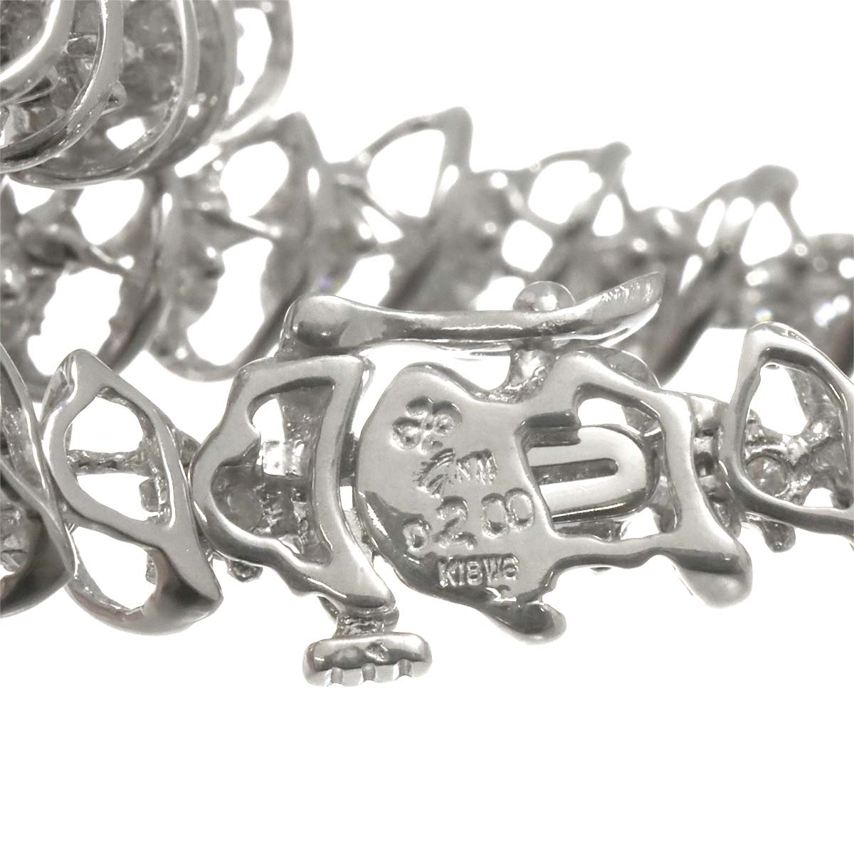 Diamond 2.00ct Bracelet 18K K18 WG White Gold 750
