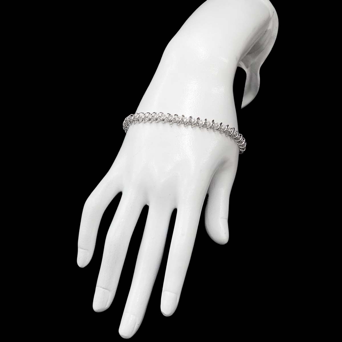 Diamond 2.00ct Bracelet 18K K18 WG White Gold 750