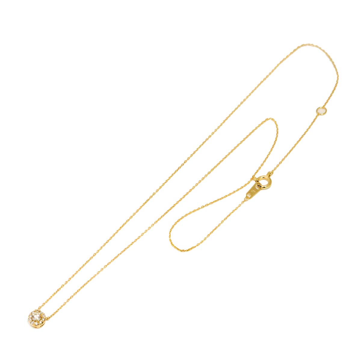 Diamond 0.12ct Necklace 18K Yellow Gold 750