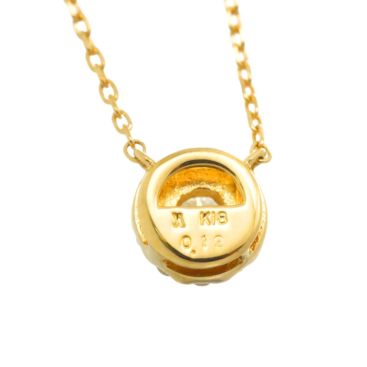 Diamond 0.12ct Necklace 18K Yellow Gold 750